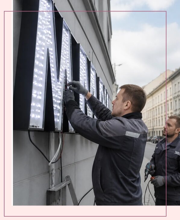 Изготовление и монтаж светодиодных LED вывесок в Богородицке