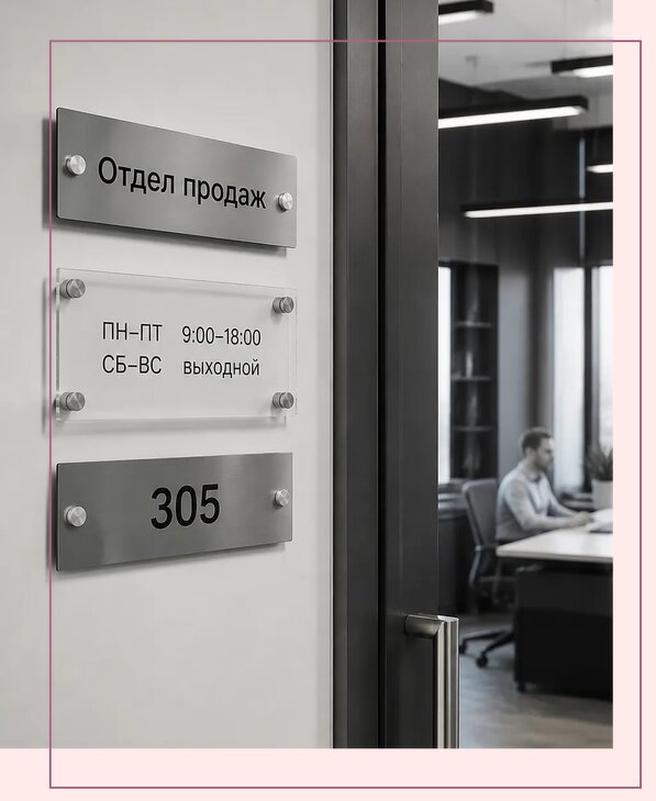 Офисные таблички на дверь в Богородицке по цене от 5236 р. | Аванза-Бгд