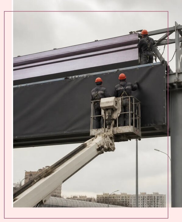 Изготовление и монтаж рекламы на дорожных арках в Богородицке